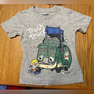Gray Trash Truck Graphic T-Shirt